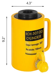 Charger l'image dans la visionneuse de galerie, Amocart 20T/30T/60T Hollow Plunger Hydraulic Cylinder Jack Single Acting Ram Cylinder 100mm Heavy Duty Lifting Tool
