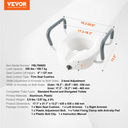 Charger l'image dans la visionneuse de galerie, Amocart Raised Toilet Seat 5" Height Raised 350 lbs Weight Capacity for Round &amp;Elongated Toilet Twist Lock Installation Elderly

