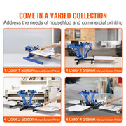 Charger l'image dans la visionneuse de galerie, Amocart Screen Printing Machine 360° Rotable Silk Screen Printing Press 54x45cm Screen Printing Press Adjustable Tension
