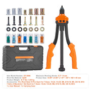 Bild in Galerie-Viewer laden, Amocart Rivet Nut Tool Rivnut Tool Kit Metric and SAE Mandrels 70PCS/186PCS Rivet Nuts With Rugged Carrying Case
