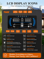 4KW Hybrid Solar Inverter DC 24V to 110V 120V AC With 140A MPPT Solar Charge Controller Max PV Power 5400W Fit Lithium Battery