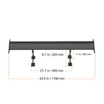 Amocart GT Wing Car Spoiler 53.1 inch Universal Spoiler with Double Deck Car Rear Spoiler Wing, Racing Spoiler BGW/JDM Drift