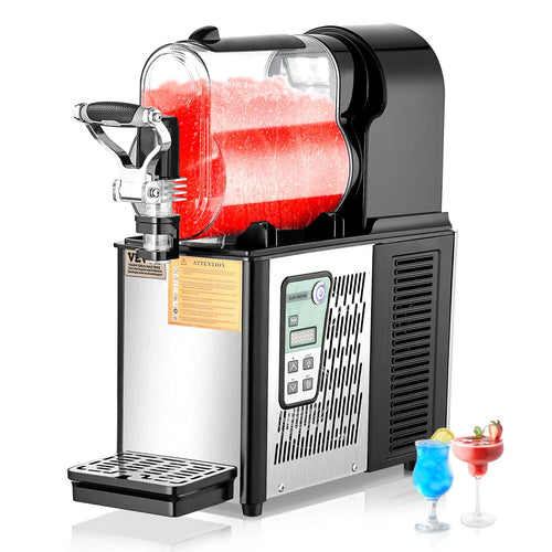 Amocart 3L Commercial Slushy Machine Single Tank Frozen Drink Machine Stainless Steel Margarita Smoothie Frozen Drink Maker