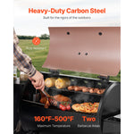 SucceBuy Wood Pellet Grill Smoker 8 in 1 BBQ Grills for Outdoor Cooking with Digital Controller Meat Probe 500°F Max Temperature