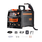 SucceBuy MIG Welder 130A 2-in-1 Flux Core Weding Machine Portable Mig Welder with Inverter Technology Digital Display Screen