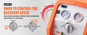Charger l'image dans la visionneuse de galerie, Amocart 3/4 1HP Refrigerant Recovery Machine Portable AC Recovery Machine 60Hz Recovery Machine HVAC for Car Air Conditioning
