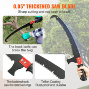 Bild in Galerie-Viewer laden, Amocart Manual Pole Saw Extendable Tree Pruner Sharp Steel Blade for Branches Trimming with Lightweight Aluminum Alloy Handle
