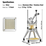 Amocart Commercial Vegetable Fruit Heavy  Professional Food Dicer Kattex French Fry Cutter Onion Slicer Stainless Steel