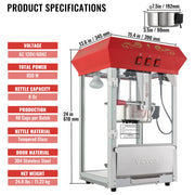 Bild in Galerie-Viewer laden, Amocart 8/12Oz Electric Popcorn Maker Commercial Popper Machine  Automatic Corn Cookware with Scoop Spoon 304 Heating Tube
