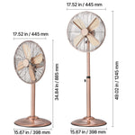 Amocart Industrial Pedestal Fan 16/18/24 Inch 75-Degree Oscillating Fan Height Adjustable Standing Fans with 3 Adjustable Speed