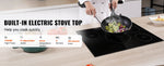 Amocart 4 Burners 30'' Electric Cooktop Induction Stove Top Built-in Magnetic Cooktop with 9 Heating Level Touch Screen Burner