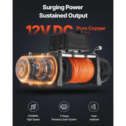 Bild in Galerie-Viewer laden, Amocart 12000 lbs Wireless Electric Winch 12V DC Wired Truck Car Winch with 0.36in x 75.5ft Synthetic Rope for Towing Off-Road
