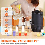 Amocart 6.5L 10L Wax Melter for Candle Making Large Electric Wax Melting Pot Easy Pour Spout 9-Level Temperature Control
