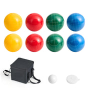 Charger l'image dans la visionneuse de galerie, Amocart Bocce Ball Set 8 Resin Balls with Pallino Carry Bag and Measuring Rope Multi Color for Beach Lawn and Backyard Games
