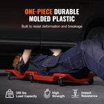 SucceBuy Mechanic Plastic Creeper Automotive Rolling Garage Creeper with Molded Ergonomic HDPE Body Padded Headrest for Garage