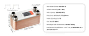 Charger l'image dans la visionneuse de galerie, Amocart Heat Exchanger 5"x 12" 80 Plates Brazed Plate Stainless Steel For Floor Heating Water Heating Snow Melting Beer Cooling
