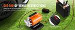SucceBuy Water Transfer Pump 12V DC 360GPH 1/10HP Portable Electric Utility Pump with 6ft Suction Hose Kit Impeller Garden Use