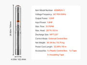 Bild in Galerie-Viewer laden, Amocart Deep Well Submersible Pump 1HP / 1.5HP / 2HP Output Power 230V/115V 31.7 GPM Flow for Industrial Irrigation &amp; Home Use
