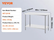 Bild in Galerie-Viewer laden, Amocart 4 Size Stainless Steel Prep Table Heavy Duty Metal Worktable Commercial Work Table for Restaurant and Home
