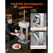 Bild in Galerie-Viewer laden, Amocart 55 LBS Electric Sausage Stuffer Stepless Speed Control and Foot Pedal with 5 Stuffing Tubes for Commercial &amp; Home Use
