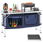 Bild in Galerie-Viewer laden, Amocart Camping Kitchen Table Folding Outdoor Cooking Table Aluminum Lightweight Portable Cook Station Foldable Camp Table
