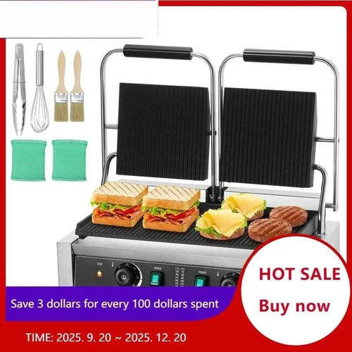 Amocart Commercial Panini Grill 3600W Electric Sandwich Panini Maker 19