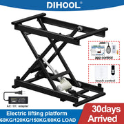 Load image into Gallery viewer, Electric Lifting Platform Tea Table 60/120/150kg Load Elevation Height Adjustable  Remote Control Motor Drive Iron Frame
