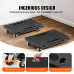 Amocart 2 Pack Furniture Mover Pallet Trolley 500 lbs Each Count with 4 Wheels Small Flat Dolly Cart for Industrial Machinery