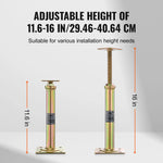 SucceBuy 4pcs House Floor Jacks 11.6-16" Adjustable 2500 lbs Support Beam Basement Galvanized Telescoping Jack Post for Leveling