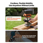 SucceBuy Cordless Wood Router with Fixed Base 1/4-Inch Collet for Woodworking Compatible with Makita 18V Batteries (No Battery)