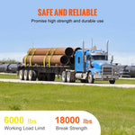 SucceBuy Winch Straps Truck Straps with Flat Hook Flatbed Tie Downs Cargo Control for Trailers Farms Rescues Tree Saver Yellow