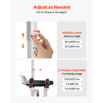 SucceBuy 228 lbs Drywall Stilts 16.1–24.1in Adjustable Aluminum Painter Stilts Non-Slip Rubber Feet Dual Spring Shock Absorption
