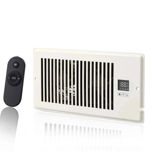 Amocart Booster Fan 4x12in Duct Fan 100CFM 10 Adjustable Speeds with LCD Smart Controller for Wall and Floor