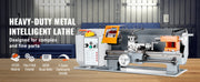 Charger l'image dans la visionneuse de galerie, Amocart Metal Lathe Machine 7'' x 13.78'' 0-2200 RPM Continuously Variable Speed 500W &amp; Tool Box for Processing Precision Parts
