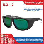 Laser Safety Glasses 190-2000nm 10600nm OD6 CO2 Laser Protection goggles 1064 532 200-2000nm IPL laser glasses Laser protection