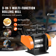 Load image into Gallery viewer, Amocart 45/57/75/76 mm Jewelry Rolling Mill Machine 3in1 Multi-function Rolling Mill for Metal Jewelry Making Sheet Square Wire
