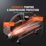 Amocart 12V Air Compressor with Tank 0.8 Gal Train Horn Air Compressor 120 psi Working Pressure Onboard Air Compressor System