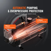 Bild in Galerie-Viewer laden, SucceBuy 12V Air Compressor with Tank 0.8 Gal Train Horn Air Compressor 120 psi Working Pressure Onboard Air Compressor System
