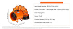 SucceBuy Portable Exhaust Fan 16in Industrial Cylinder Fan with 5M/10M Duct Hose Exhaust Blower for Sucking Dust Home Workplace