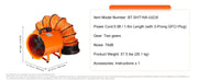 Load image into Gallery viewer, SucceBuy Portable Exhaust Fan 16in Industrial Cylinder Fan with 5M/10M Duct Hose Exhaust Blower for Sucking Dust Home Workplace

