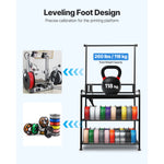 SucceBuy 3-Tier 3D Printer Filament Storage Rack with Wheels Filaments Organzied Printer Stand for 3D Printing Station Office