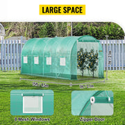 Charger l'image dans la visionneuse de galerie, Amocart Walk-in Tunnel Greenhouse Galvanized Frame &amp; Waterproof Cover 15x7x7/10x7x7/20x10x7/12x7x7 ft Greenhouses &amp; Cold Frames
