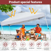 Load image into Gallery viewer, Easy One-Push Setup Pop Up Canopy Tent 10x10ft – Waterproof Outdoor Shelter, Portable Gazebo with Wheeled Bag, Includes Side Wall, Ideal for Camping, Patio, Parties
