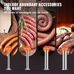 Amocart 10L/15L Electric Sausage Stuffer Stainless Steel Making Sausage Machine Commercial Grade with 4 Filling Funnel for Home