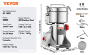 Bild in Galerie-Viewer laden, Amocart 150-2500g Electric Grain Mill Grinder Commercial Swing Spice Grinders for Dry Herbs Grains Spices Cereals Coffee Corn

