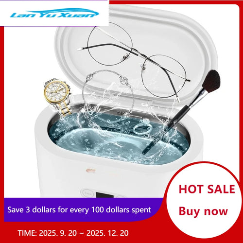 Amocart 650ml Ultrasonic Cleaner Mini Portable Washing Machine  Bath Sonic Cleaning  for Glasses Home Appliance