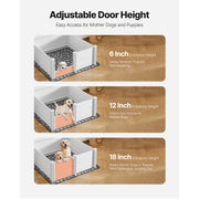 Bild in Galerie-Viewer laden, Amocart Dogs Whelping Box Plastic PVC Puppies Play Pen with Height Adjustable Door and Washable Pee Pad for Large Breed Dogs
