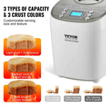 Amocart 2/3 LB Bread Maker 15-in-1 Dough Machine Nonstick Ceramic Pan Automatic Bread maker with Gluten Free Setting