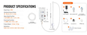 Charger l'image dans la visionneuse de galerie, Amocart Bottled Water Dispensing Pump w/PE Pipe 1 Gal/MIN 40 PSI for Coffee Tea Machine Water Dispenser Refrigerator Ice Maker
