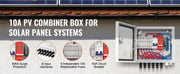 Bild in Galerie-Viewer laden, Amocart PV Combiner Box 4 String / 6 String Solar Combiner Box 10A / 15A Rated Current Fuse for On/Off Grid Solar Panel System

